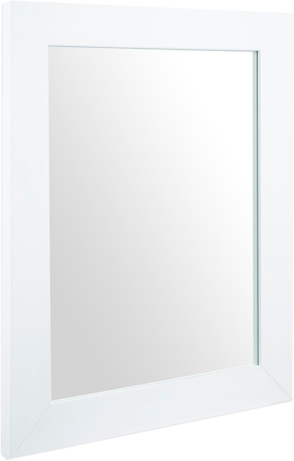 Ruomeng Wall Mirror Rectangle Decorative Mirror 12″ x 16″ for Entryway, Bedroom, Living Room, White