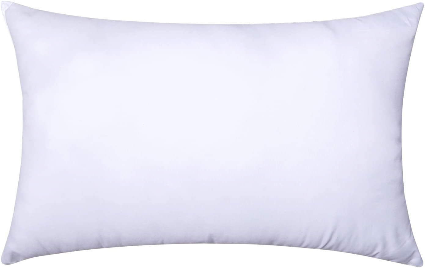 MIULEE Throw Pillow Insert Premium Pillow Stuffer Sham Rectangle for Decorative Cushion Bed Couch Sofa 12×20 Inch