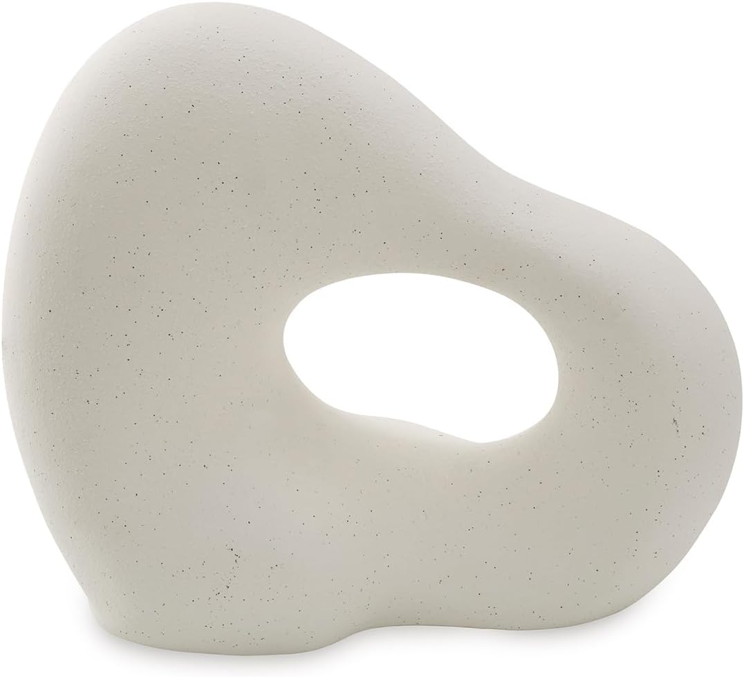 Signature Design by Ashley Arthrow Modern 11 in. Ceramic Abstract Sculpture, White