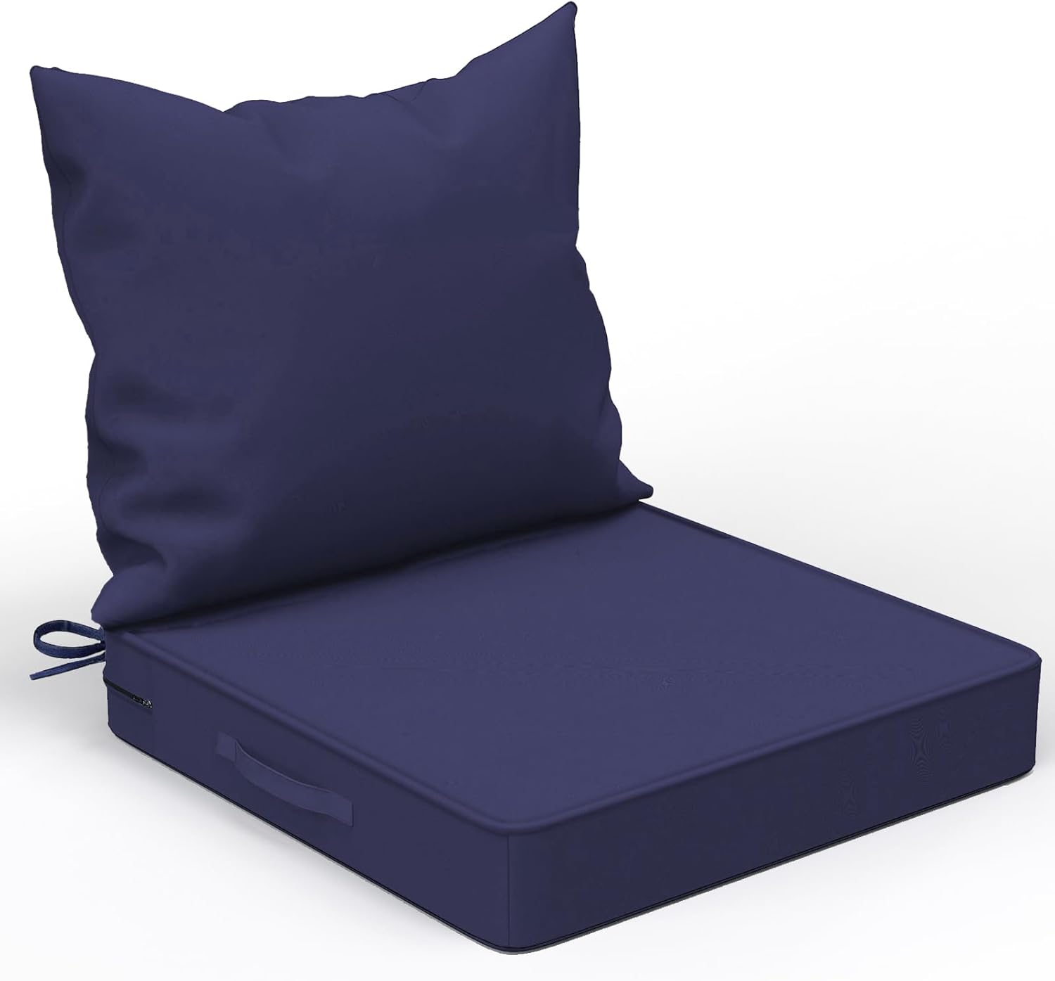 COZEER Patio Chair Cushions 24×24 Inch, Waterproof Fade Resistant Outdoor Cushions for Patio Furniture, Edge Binding Design with Handle, Adjustable Straps & Hook and Loop Fastener