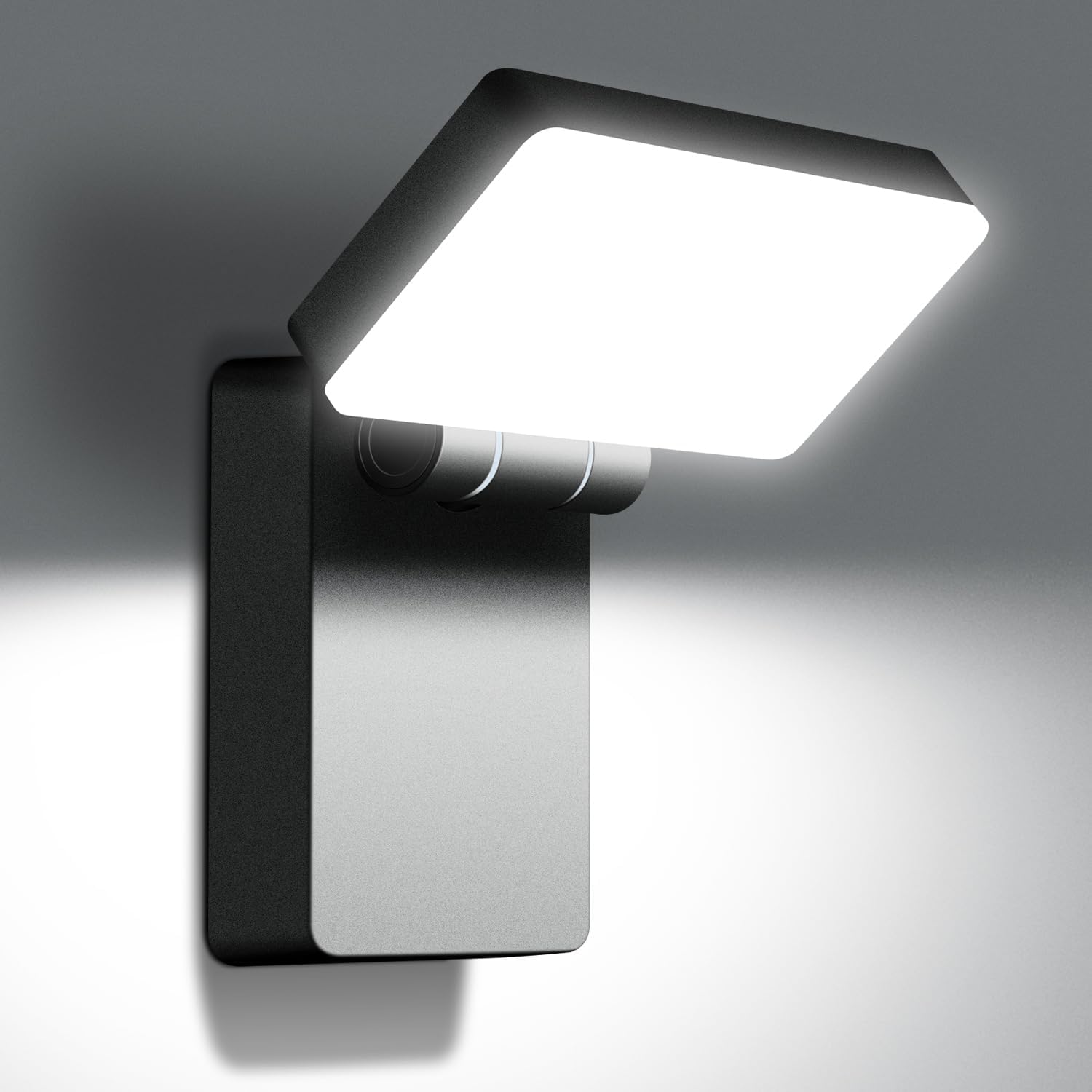 40W Modern Outdoor Wall Light, 360° Rotatable Neighbor-Friendly | 3000LM 5000K, IP65 Waterproof, Anti-Rust, Wall Mount, 85-265V, Switch Control Security Light for Porch Garage Backyard
