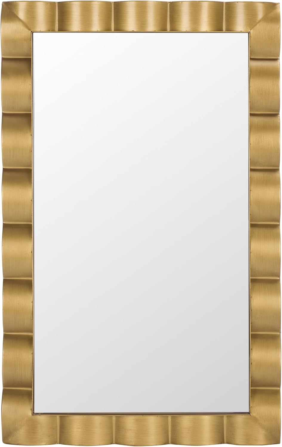 SAFAVIEH Home Collection – Nira Gold Rectangular Wall Mirror, Sculpted Frame Decorative Accent (MRR9035A)