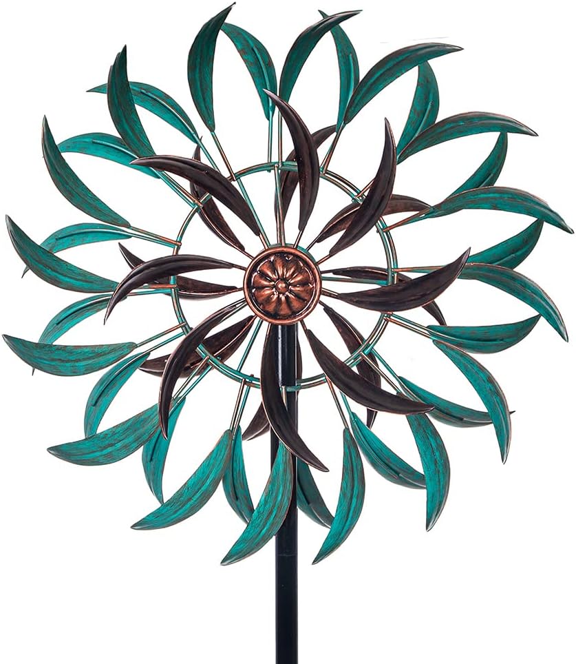 Stargarden Metal Wind Spinner,Two-Way Wind Sculptures,360 Degrees Kinetic Wind Spinners for Yard and Garden | 360 Degrees Kinetic Wind Spinners for Yard and Garden