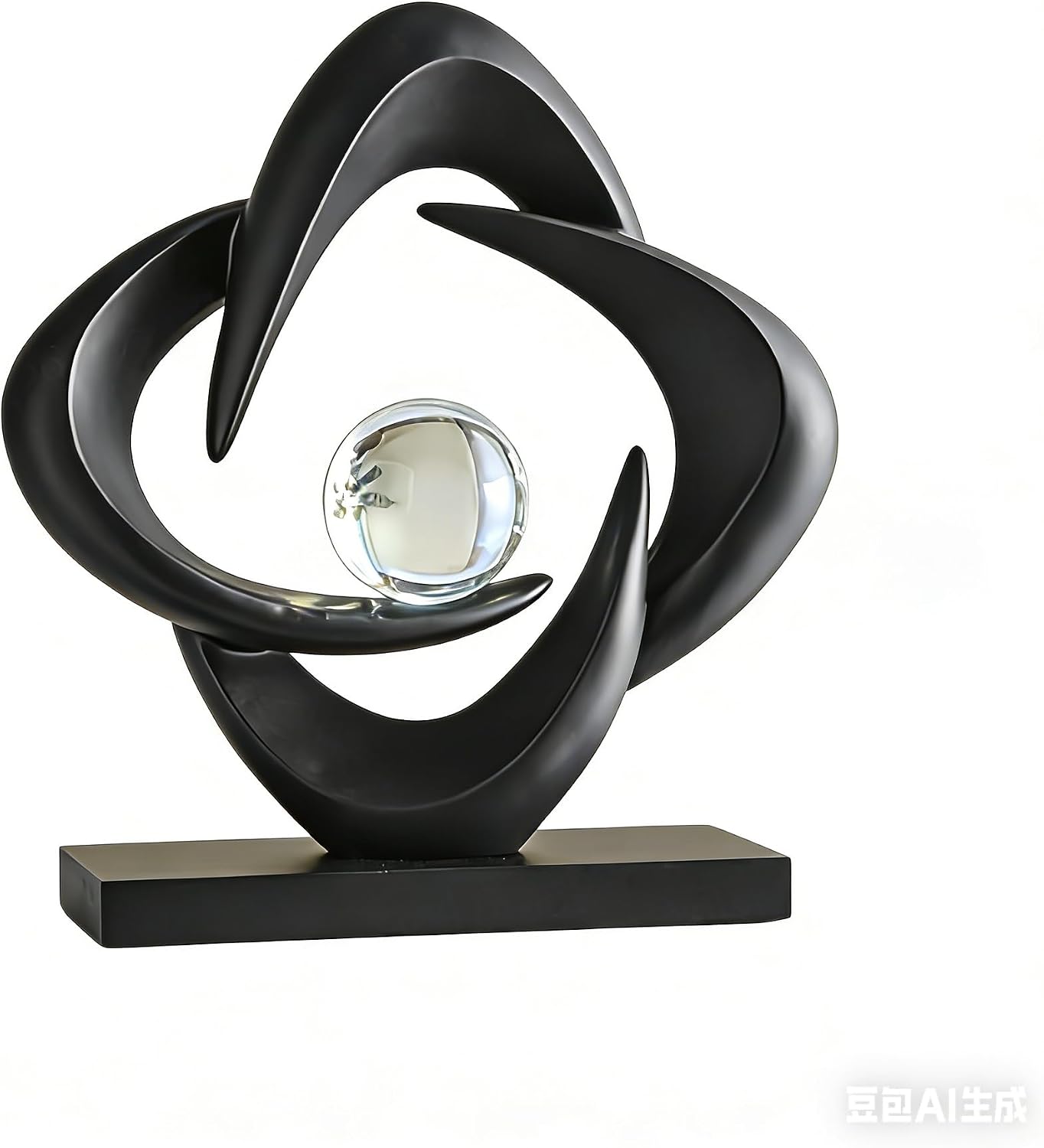 AWNR Modern Sculptures Living Room Shelf Decor Home Décor Accents | Black Abstract Art Accessories Decoration for Coffee Table Entryway Console Office Desk Nightstand Shelves Housewarming Gift