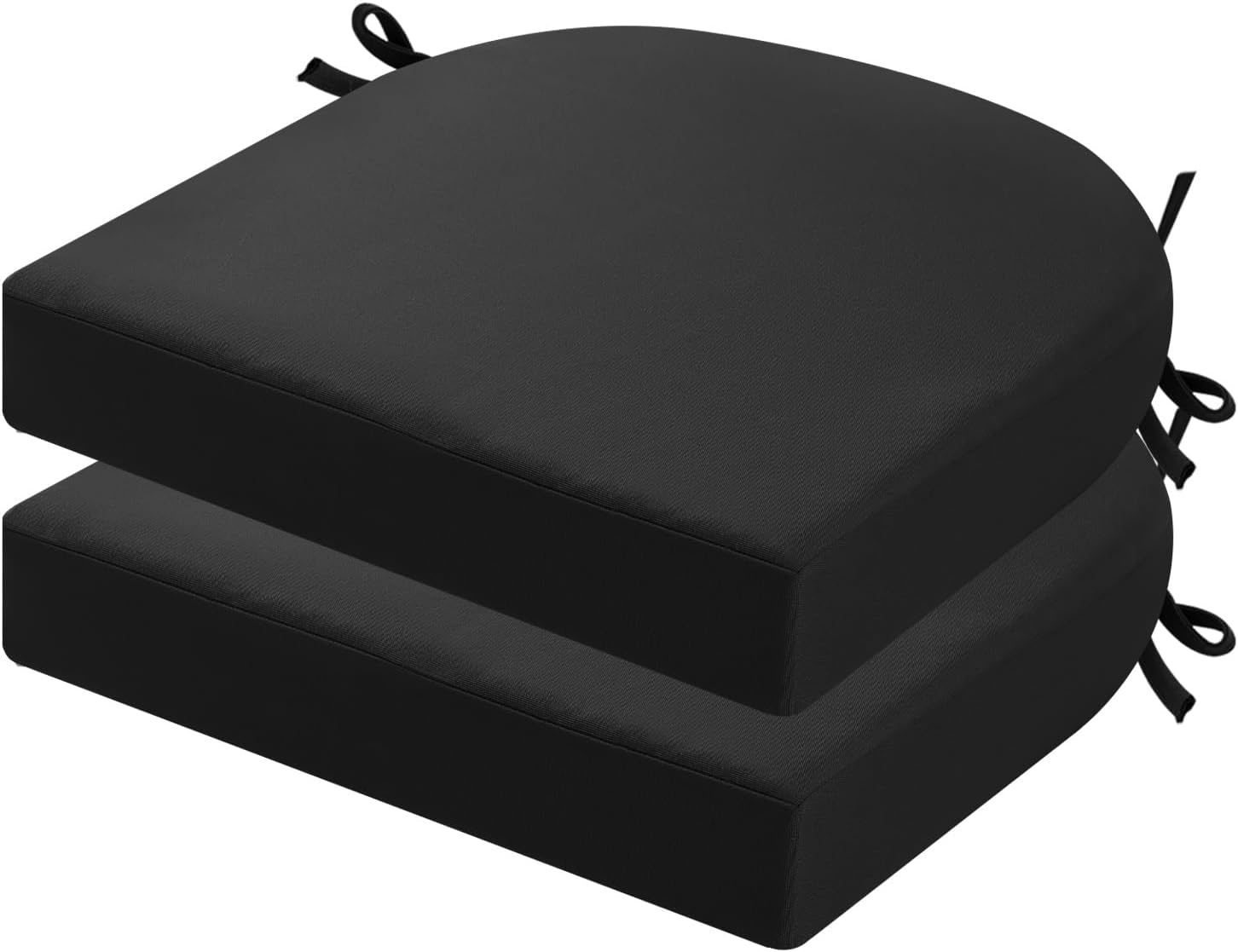 idee-home Outdoor Chair Cushions Set of 2, 17 x 17 Outdoor Seat Cushions | Patio Chair Cushions for Outdoor Furniture Waterproof with Ties, Outdoor Seat Cushion, Patio Chair Pads Dining Chair