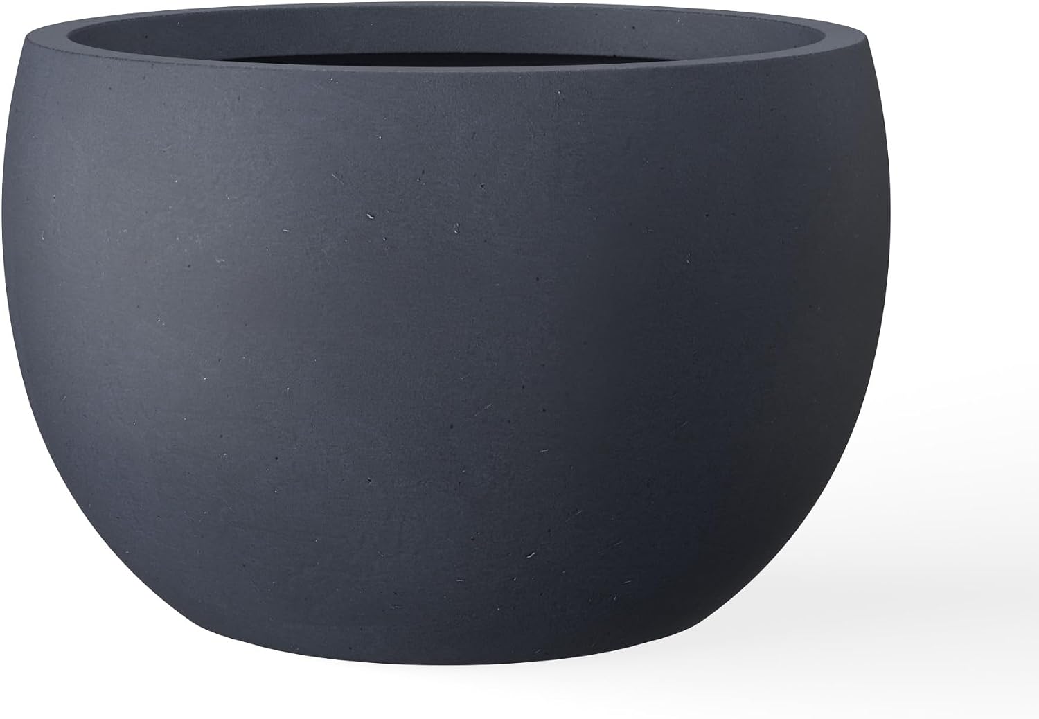 Kante 19.9″ Dia Round Concrete Planter, Outdoor/Indoor Large Bowl Plant Pots with Drainage Hole and Rubber Plug for Garden Patio Balcony Home, Charcoal