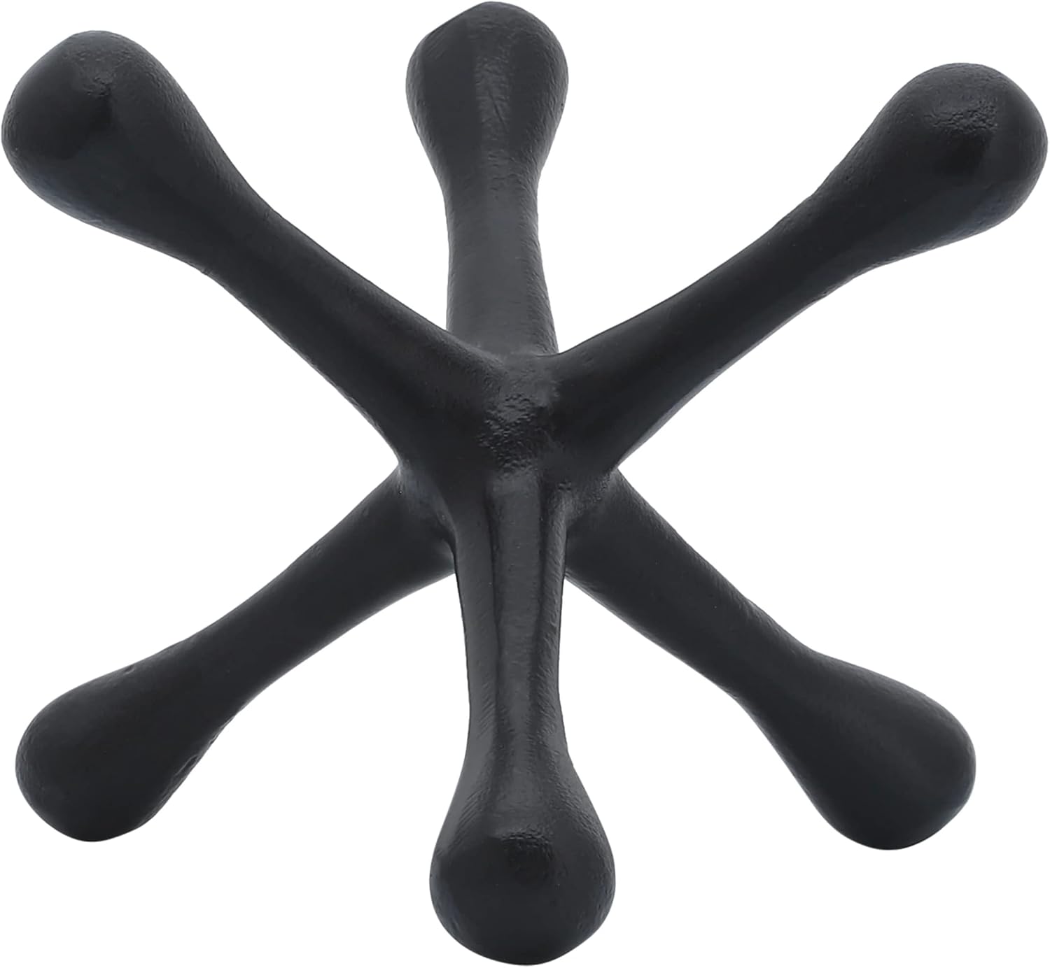 Metal Decorative Sculpture – Accessories for Room and Shelf Styling, Table, Desk, or Bookshelf Placement, Modern Sculpture Home Decor Accent for Layered Vignettes – 5″, Black Matte Finish