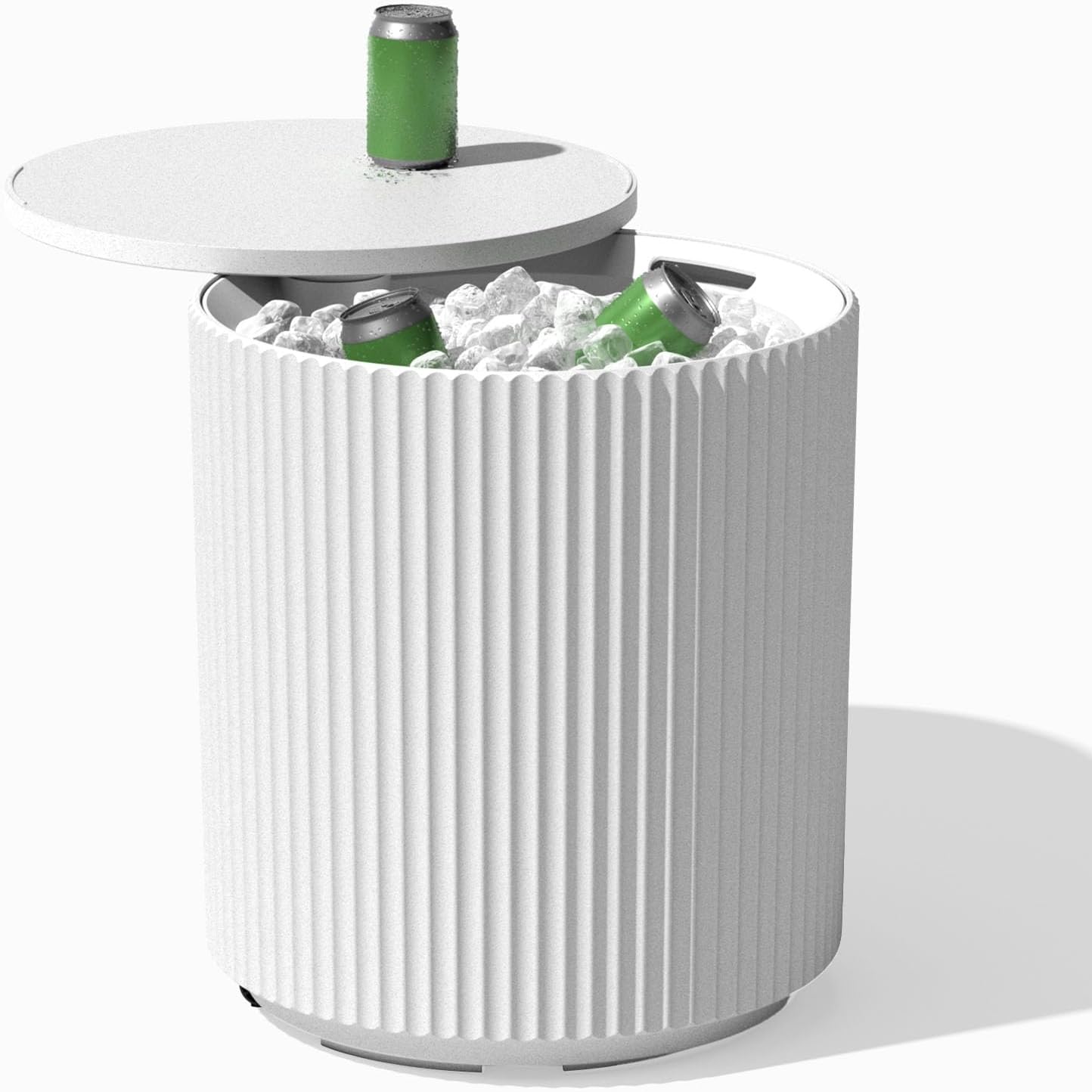 Veradek Cooler Side Table – Outdoor Cooler Table and Ice Chest | Features a Swivel-Top Lid That Keeps Drinks Cool for Up to 12 Hours, Perfect for Porch, Poolside, or Patio Use