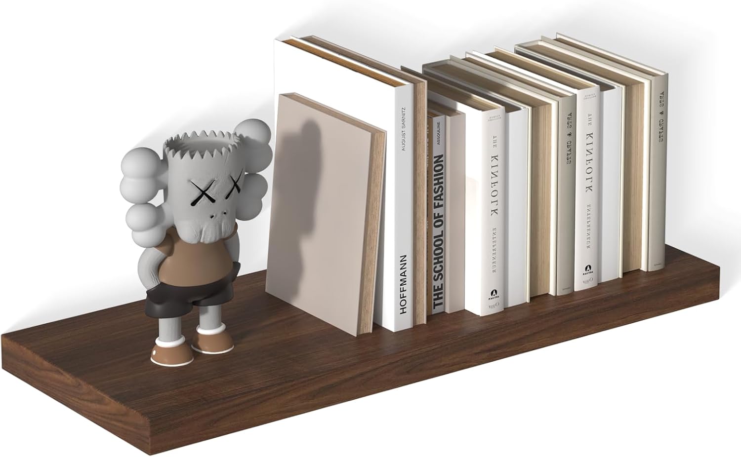 12 Inch Deep Floating Shelves, 30″ W x 12″ D Wood Floating Shelves for Wall, Large Storage Space Wall Mount Shelf with Invisible Brackets for Living Room Kitchen Bathroom, 1 Pack, Walnut