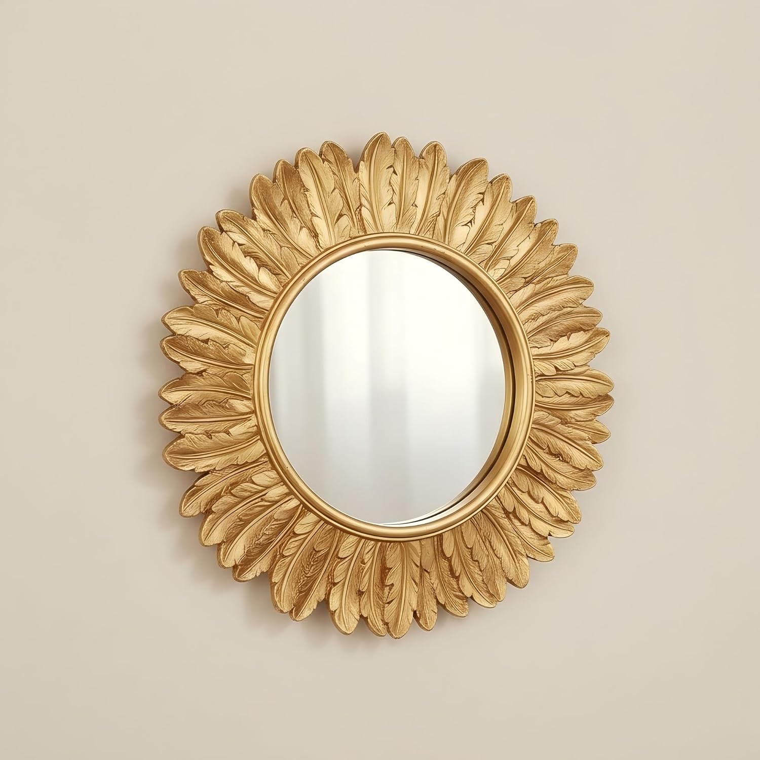 ZOROSY Gold Round Wall Mirror 12 inch – Small Wall Decorative Mirror, Boho Wall Decor Mirror for Dressing Table, Living Room, Entryway, Bedroom,Hallway,House Warming Gifts