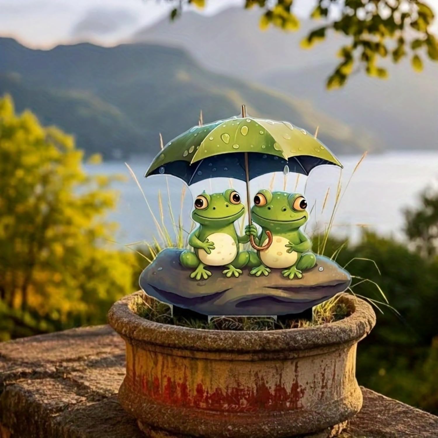 Frog Decorative Garden Stakes – 2D Frog Lawn Ornaments, Gifts for Outdoor Yard, Pathway & Landscape Patio