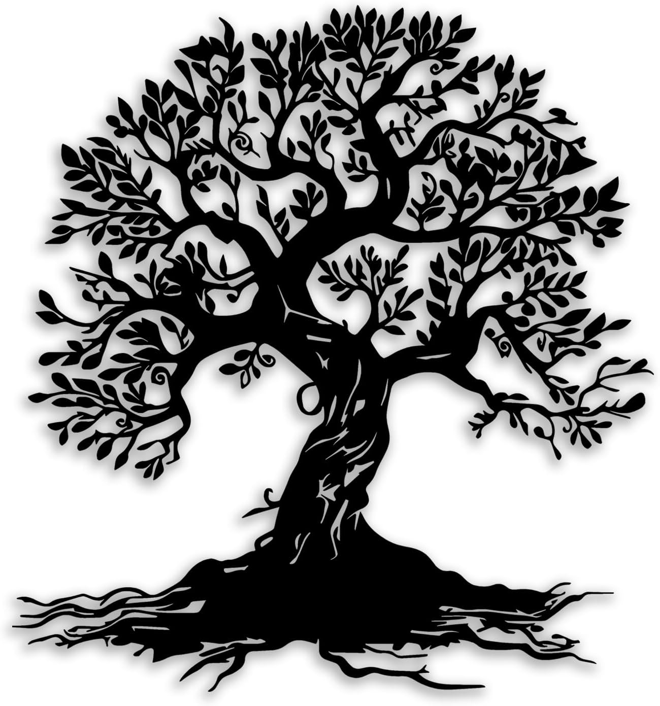 Tree of Life Metal Wall Decor – Room Decor Wall Art Home Decor for Living Room, Bedroom, Office, Garden, Courtyard (Black)