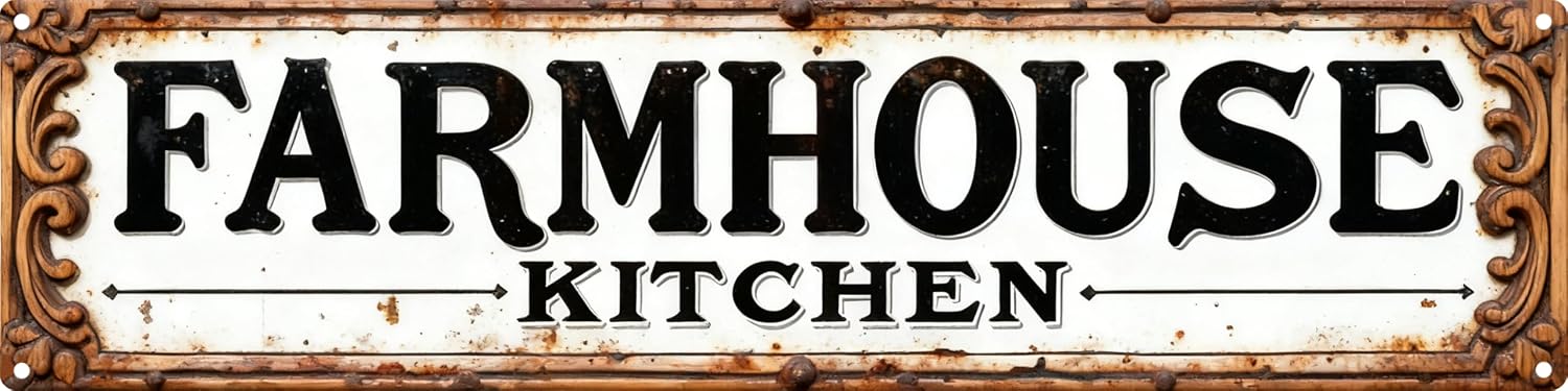Vintage Tin Sign Retro Metal Farmhouse Kitchen Signs For Home Decor Stylish Wall Art Plaques Gift For Home Bathroom Kitchen And Gothic Wall Decor In Every Room 4×16 In
