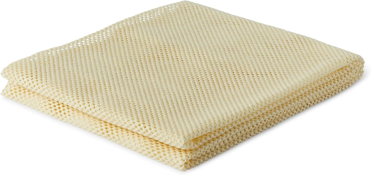 Amazon Basics Non-Slip Rug Pad, Keep Area Rugs Safe in Place, Slip and Skid Resistant Pads for Tile and Hardwood Floors, Protect Floors from Wear and Tear, Trimmable, 4×6
