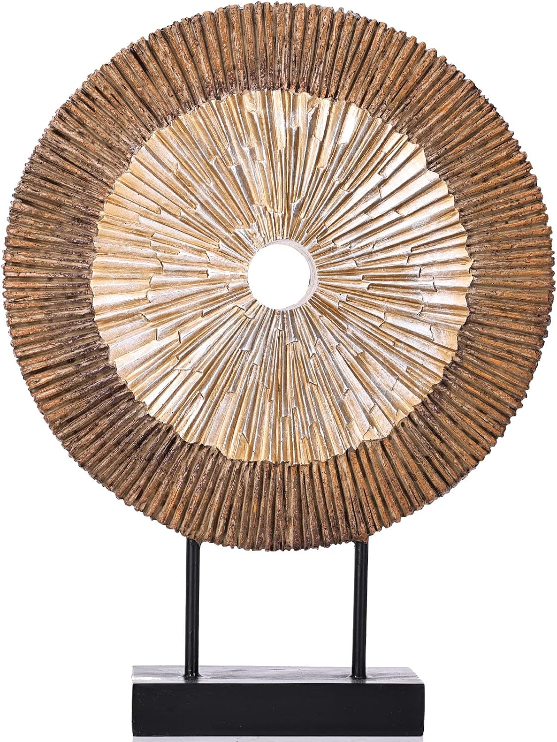 XMGZQ Wood Color Minimalist Round Statue Above Cabinet Decor Kitchen,Modern Decorative Sculpture Home Decorations for Living Room Coffee Table,Shelf Decor Items,Center Pieces Decoration
