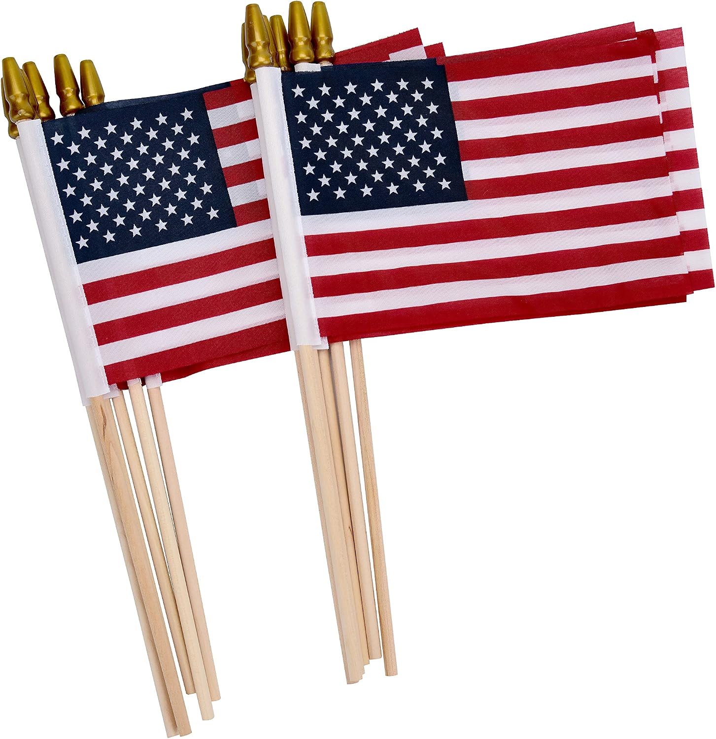 12 Pack Small American Flags on Stick Small US Flags/Mini American Flags for Outside 4×6 Inch American Hand Held Stick Flags with Kid-Safe Spear Top, Patriotic Veterans Day Decorations, 4th of July Decorations | American Hand Held Stick Flags with Kid-Safe Spear Top, Patriotic 250th Anniversary Decor, Labor Day, 4th of July Decorations