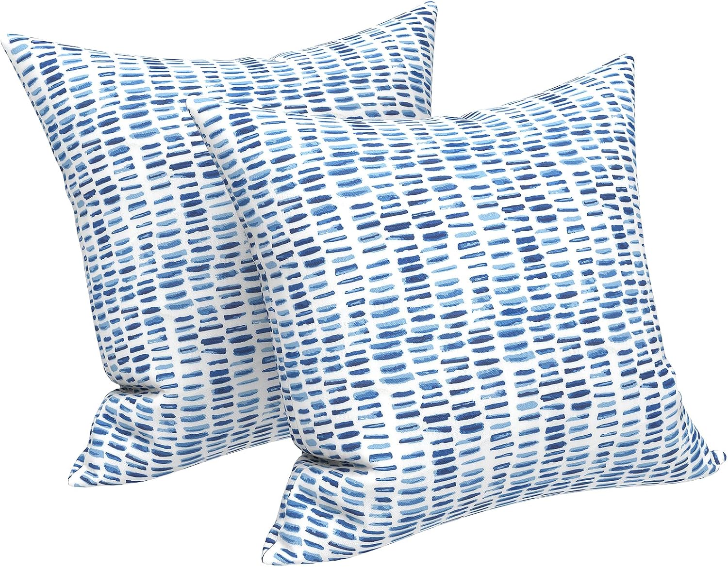 LVTXIII Outdoor/Indoor Throw Pillows, Decorative Throw Pillows with Inserts, 18″x18″ Square Pillows for Bed, Couch, Sofa and Patio Furniture (Set of 2, Pebble Blue)