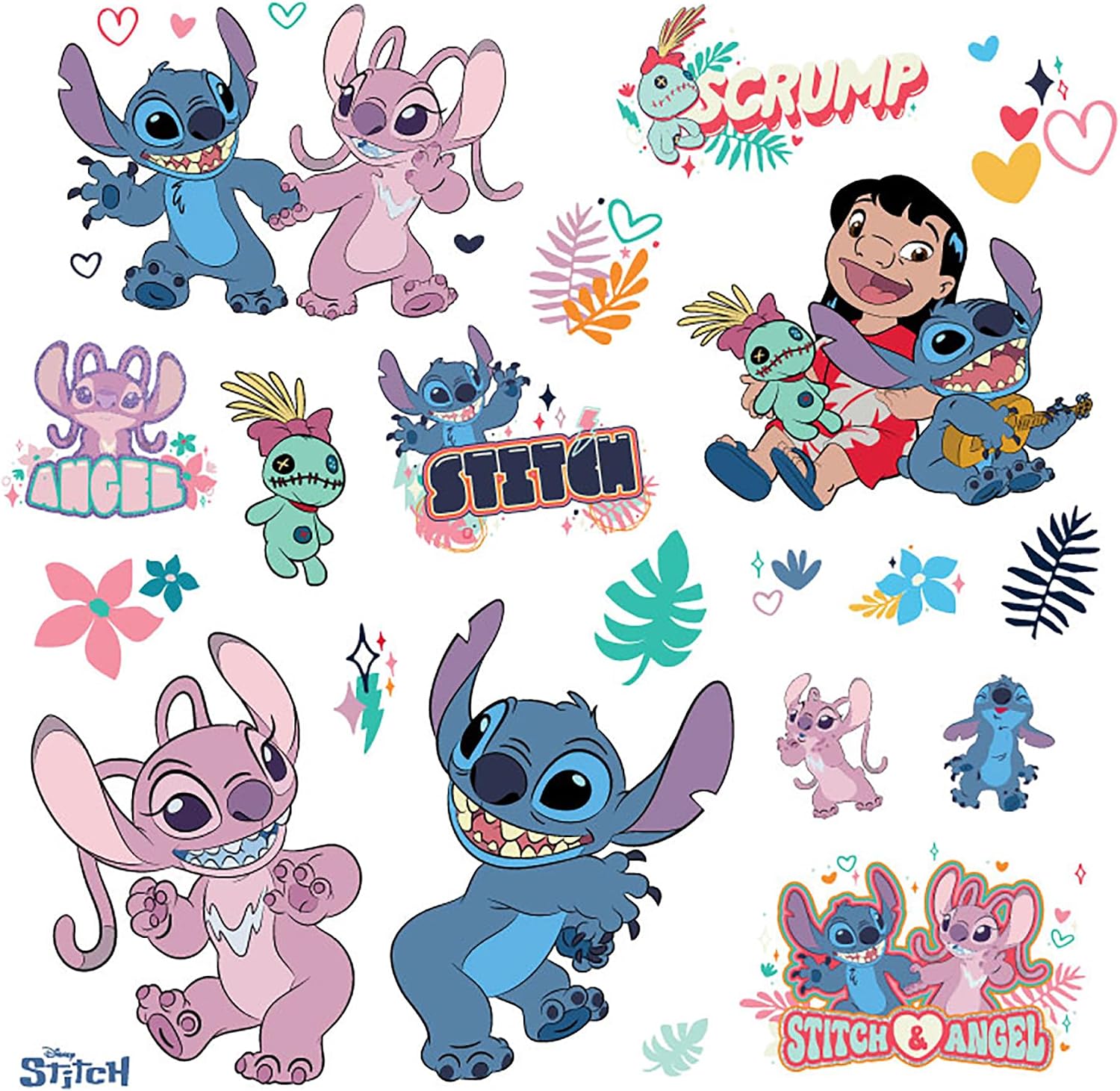 Disney Lilo and Stitch Stitch and Angel Wall Decals by RoomMates, RMK5585SCS