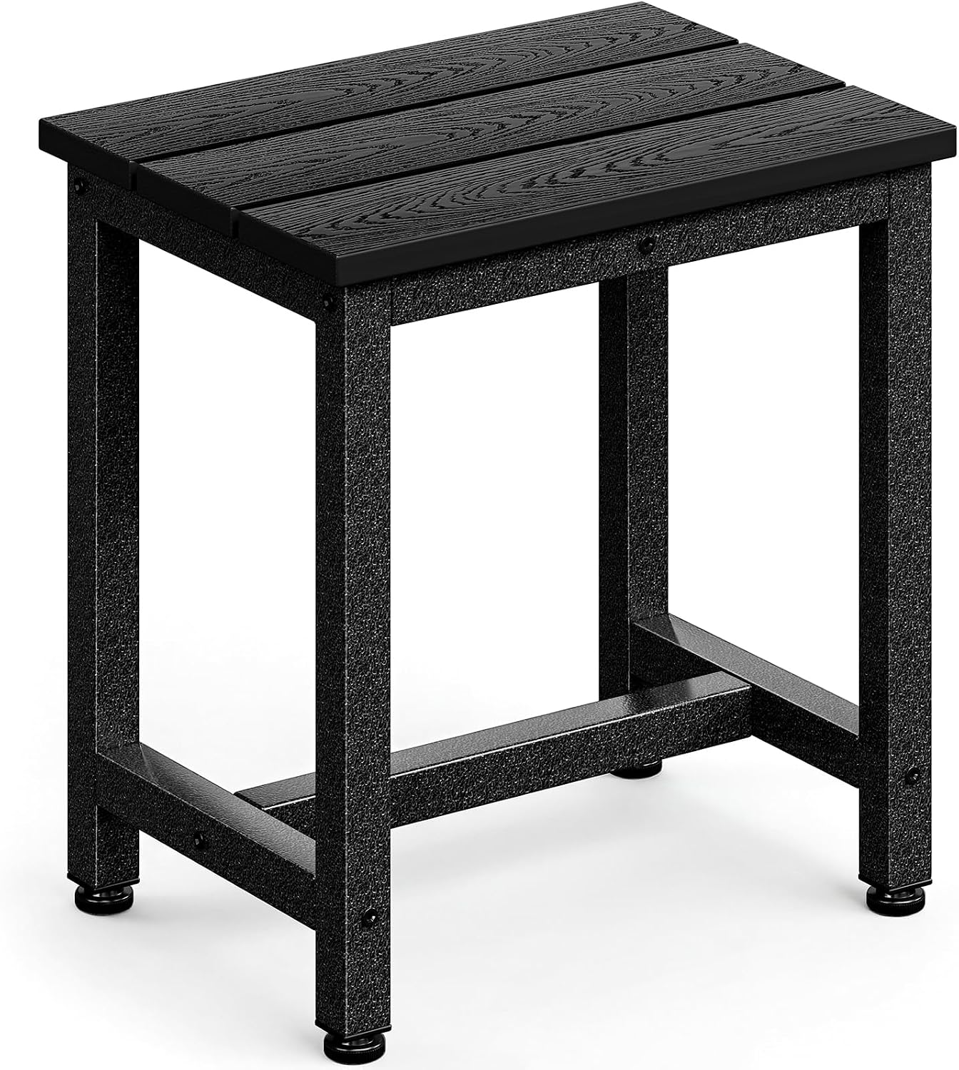 ODK Outdoor Side Table, Adirondack Patio End Table with Weather-Resistant, Waterproof Top for Hot Tub, Garden, Balcony, Poolside, Durable & Easy-to-Clean, Black