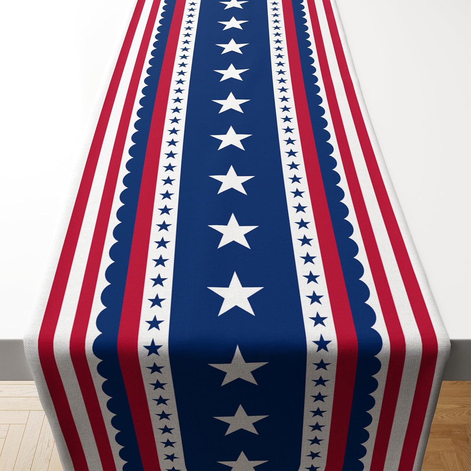OHOME 4th of July Decorations – Patriotic USA Stars Table Runner for Home | Memorial Day Decorations – Fourth of July Accessories Decor Party Supplies Indoor Outdoor – 250 Anniversary USA Merchandise