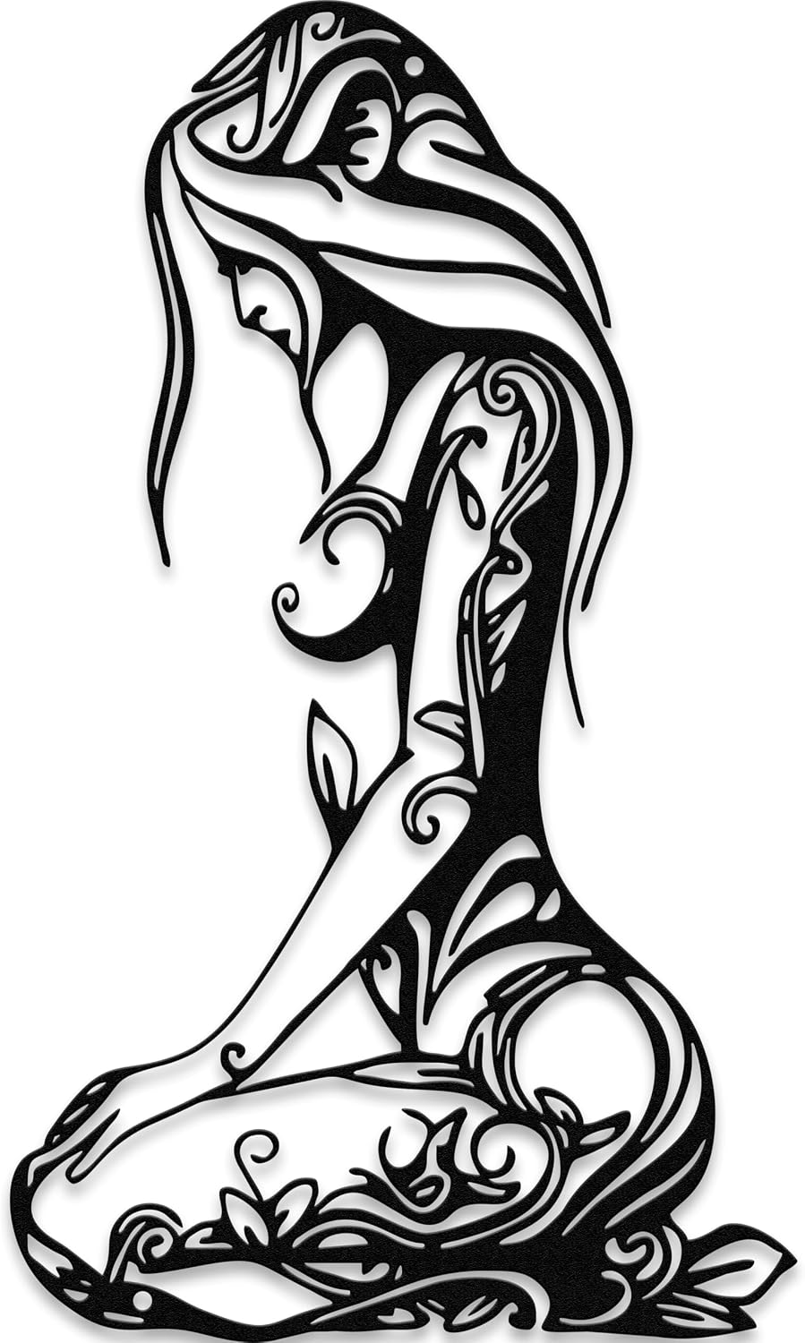 Xedatric Abstract Metal Wall Art Minimalist Line Sculpture for Home.Black. | Modern minimalist line art wall hanging for bedroom, living room, bathroom, office, unique abstract home decor.
