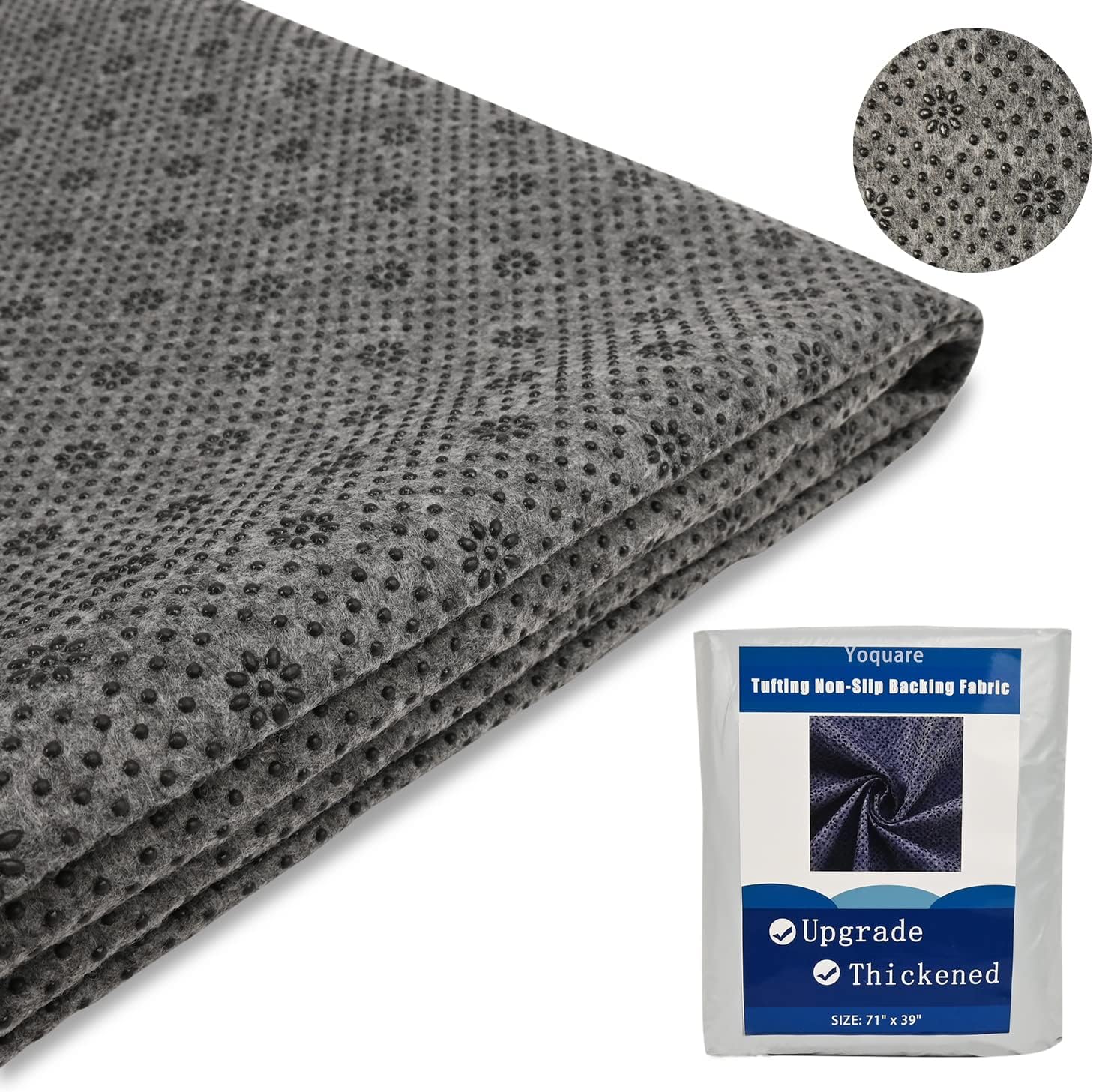 Non-Slip Tufting Cloth Backing Fabric 71×39 Inch, 2mm Thick & Durable | Durable Rug Making Supplies, Perfect Rug Backing Fabric for Tufting Gun & Punch Needle