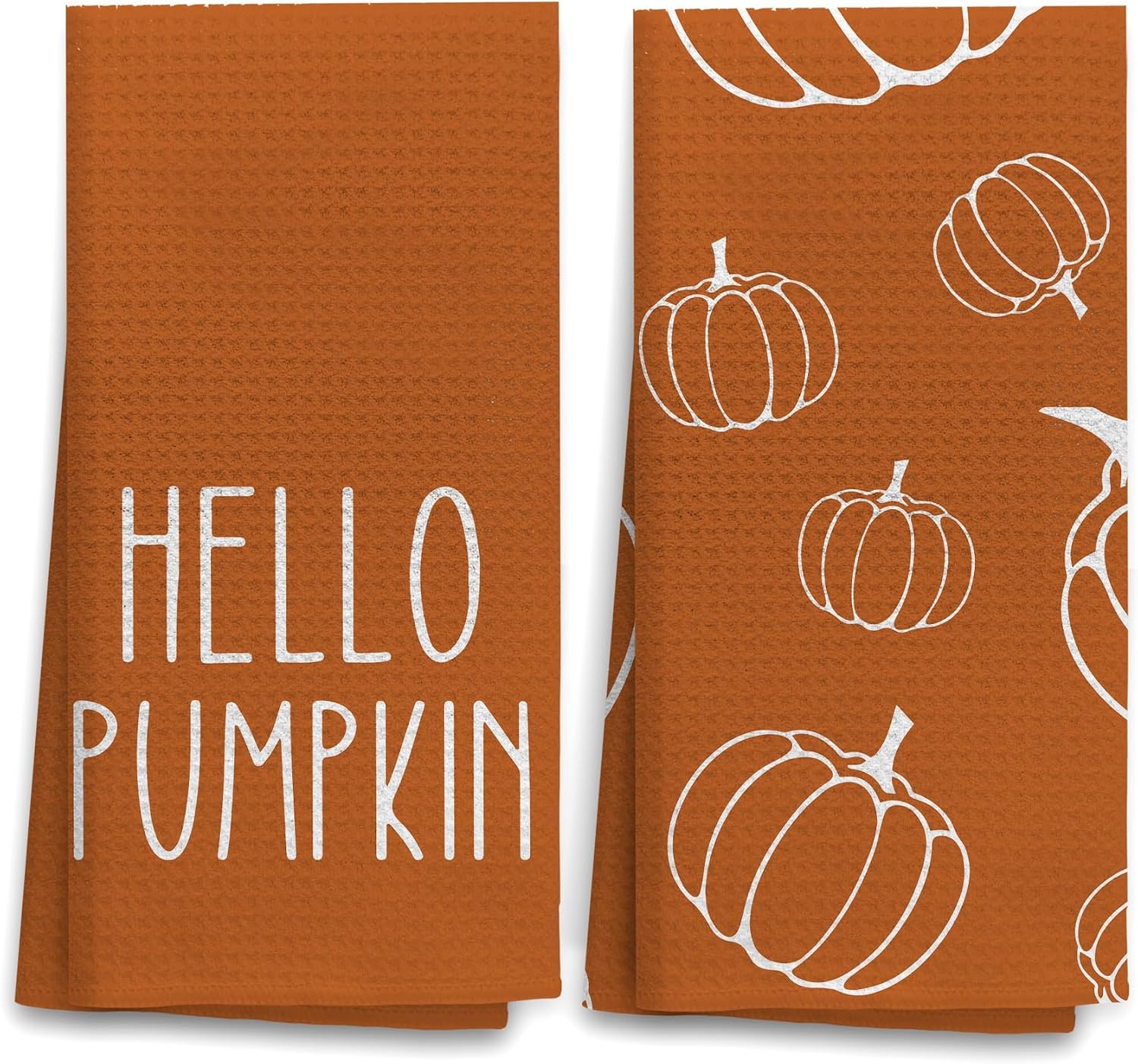 OHSUL Fall Kitchen Towels, Autumn Pumpkin Decor, Hand Dish Towels, Autumn Home Decor Decorations, Bathroom Decor, Housewarming Gifts, Set of 2