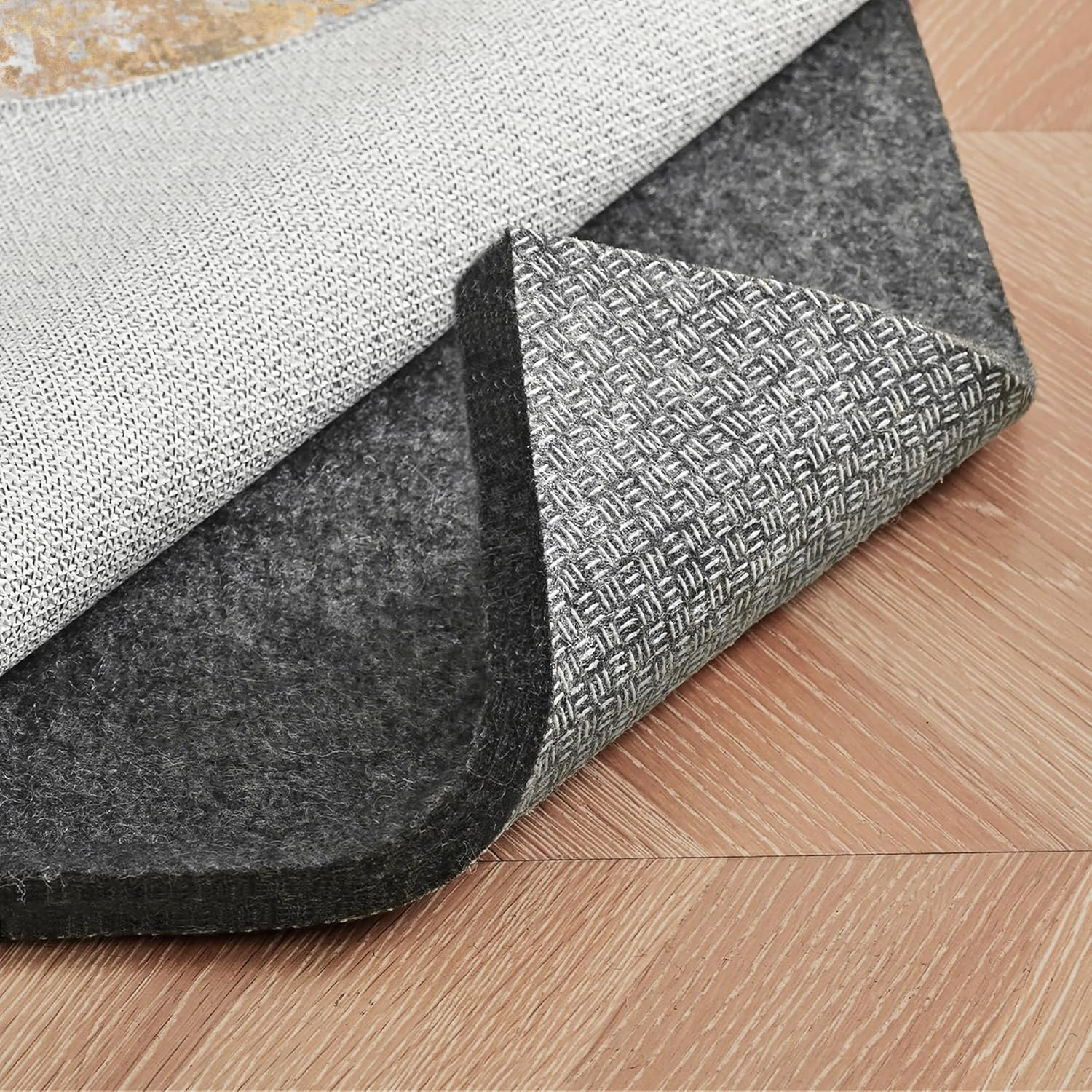 5×7 Non Slip Rug Pad Gripper, 1/4″ Thick Cushioned Carpet Pads | Rugs Padding for Hardwood Floors, Felt and Silicone Backing, Under Area Rugs Anti Skid Mat Keep Rugs in Place