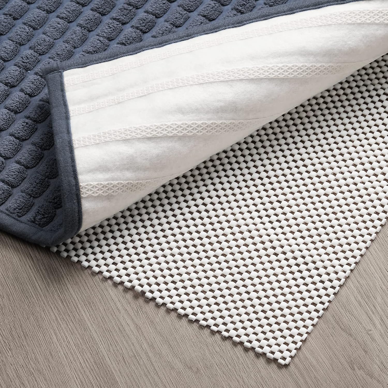 Non Slip Area Rug Pads Non Skid Rug Gripper 2×3 Feet Extra Thick Pad Anti-Slip Carpet Rug Mats for Hardwood Surface Floors, Keep Rugs Safe and in Place (2 x 3 Ft)