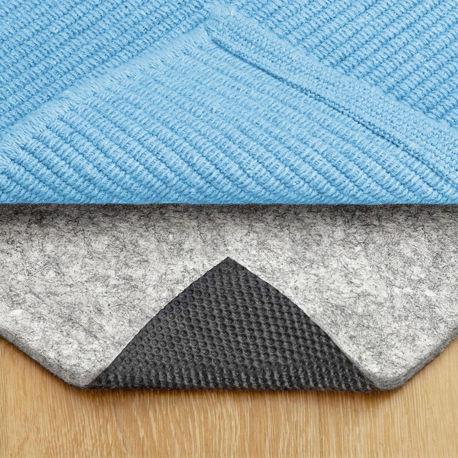 RUGPADUSA – Dual Surface – 8’x10′ – 1/4″ Thick – Felt + Rubber – Non-Slip Backing Rug Pad – Safe for All Floors