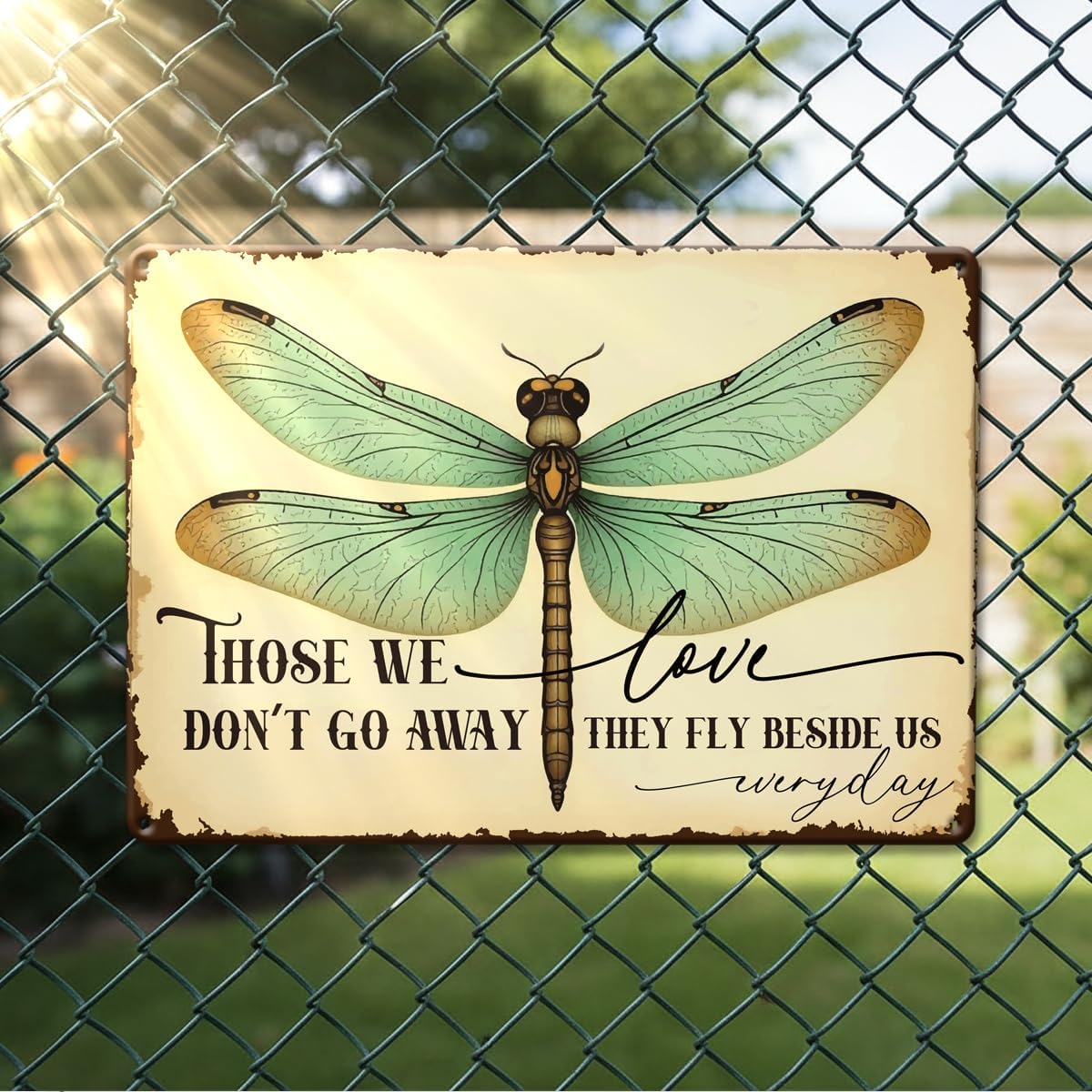 Vintage Dragonfly Gifts Dragonfly Metal Tin Sign for Greenhouse Living Room Bedroom Yard Cottage Outdoor Garden Decor Bathroom Signs Home Decoration