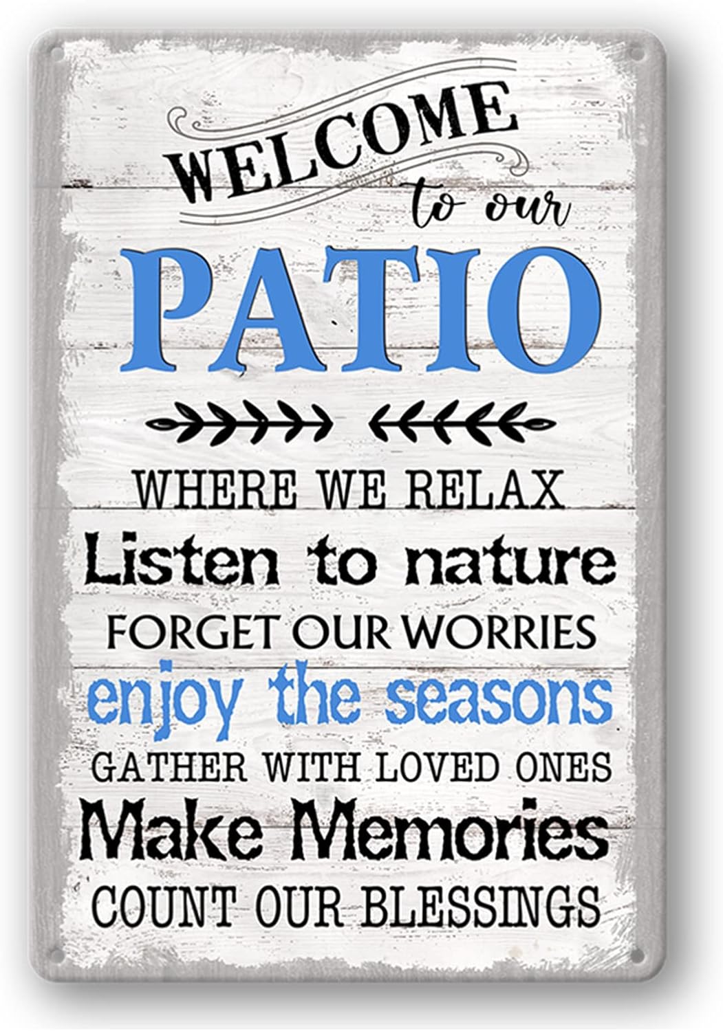 Funny Patio Metal Tin Sign Patio Wall Decor Welcome To Our Patio Signs Outdoor Welcome To Our Porch Backyard Sign Outdoor Decorations Funny Home Patio Gifts Personalized Farmhouse Patio Decor 8×12 In